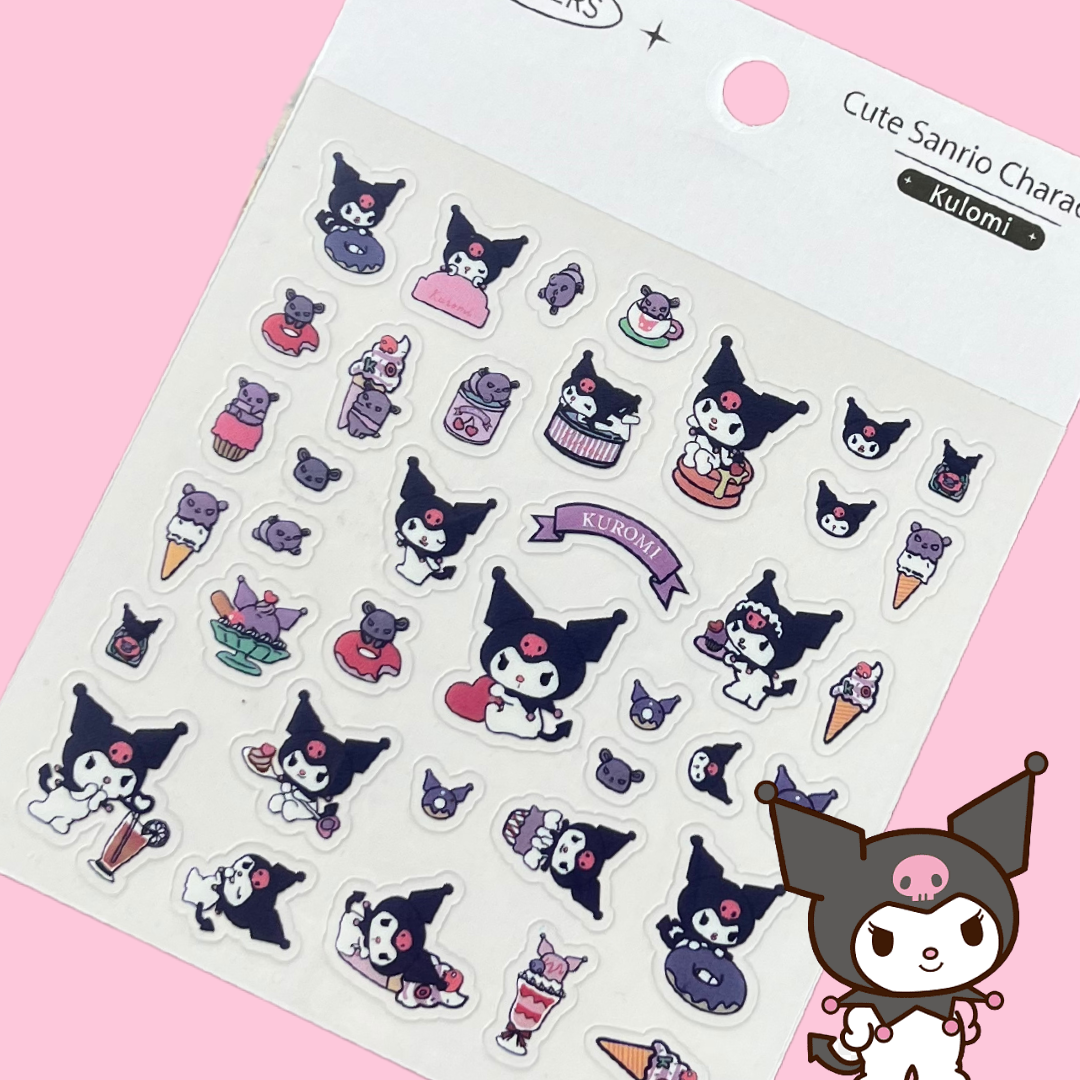 Kuromi Sticker Packet – Decoden Crafts