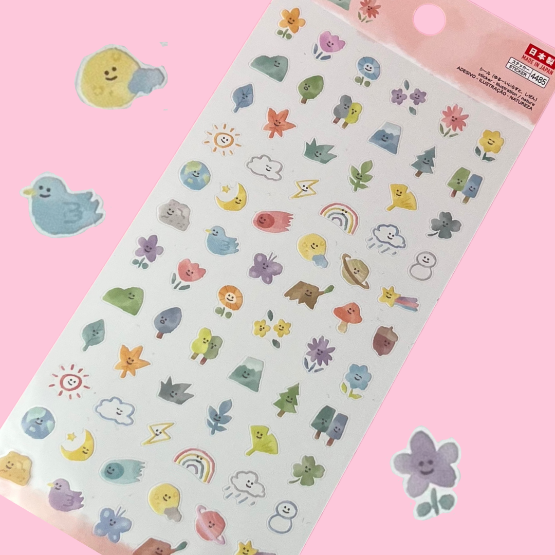 Happy Nature Sticker Packet
