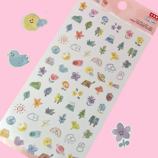 Happy Nature Sticker Packet