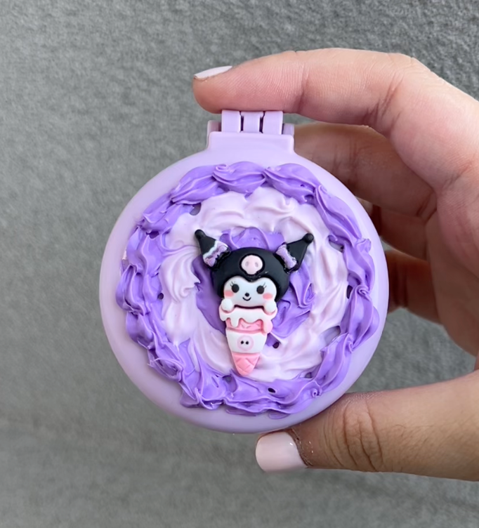 Custom Compact Mirror Hair Brush DIY Kit